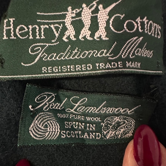 Henry Cotton's Vintage "Fishing" Lambswool Made in Scotland Preppy Scarf - Picture 8 of 9